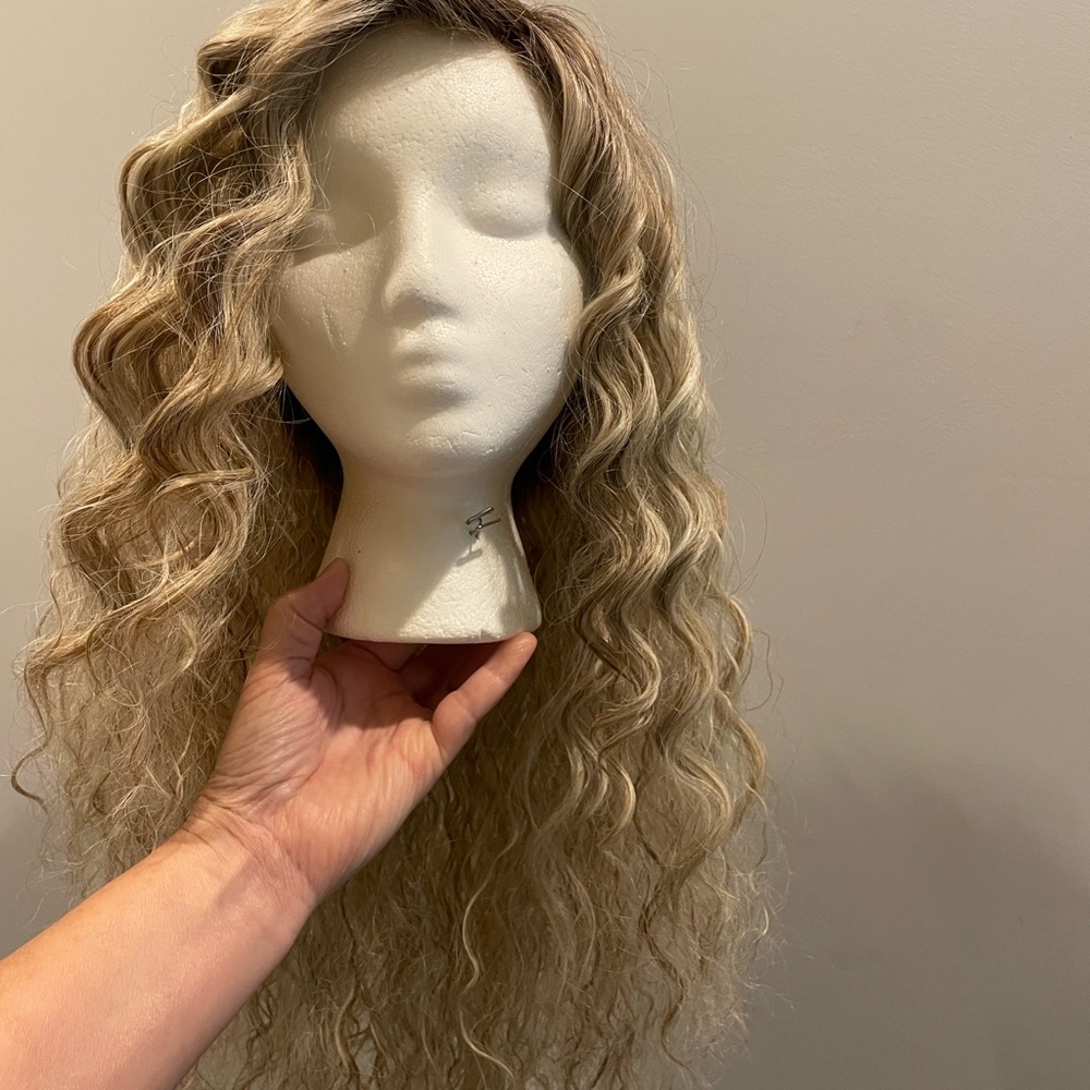 Blonde Belle Tress Twix long super curly Hair Wig
